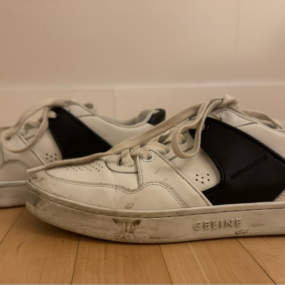 Women’s White and Black Sneakers - Picture 3 of 9